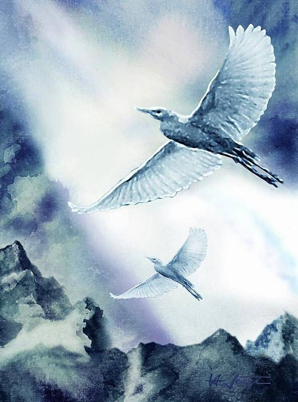 Bird Poster featuring the painting The Magic of Flight by Hartmut Jager
