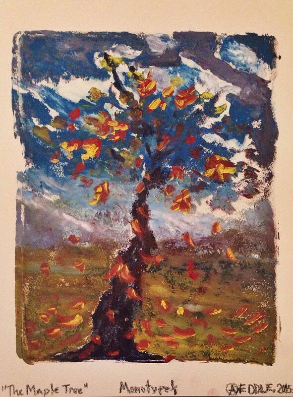 Landscape Poster featuring the painting The Maple Tree by Angela Weddle