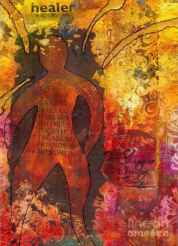Caregiver Poster featuring the mixed media The Medicine Man by Angela L Walker