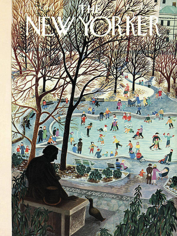 Ilonka Poster featuring the painting The New Yorker Cover - February 4th, 1961 by Ilonka Karasz