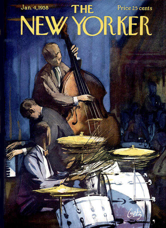 Concert Poster featuring the painting New Yorker January 4th, 1958 by Arthur Getz