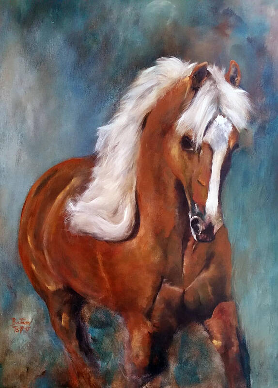 Palomino Poster featuring the painting The Palomino 2 by Barbie Batson