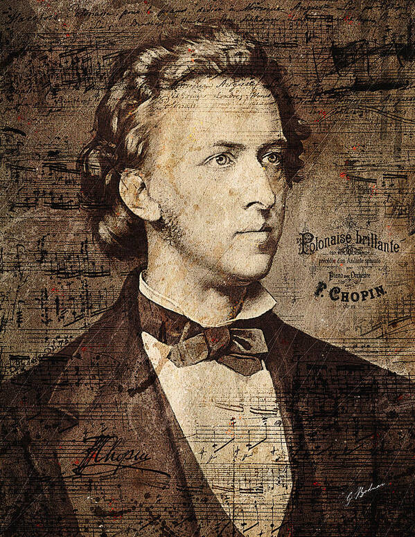 Chopin Poster featuring the digital art The Polish Prodigy by Gary Bodnar