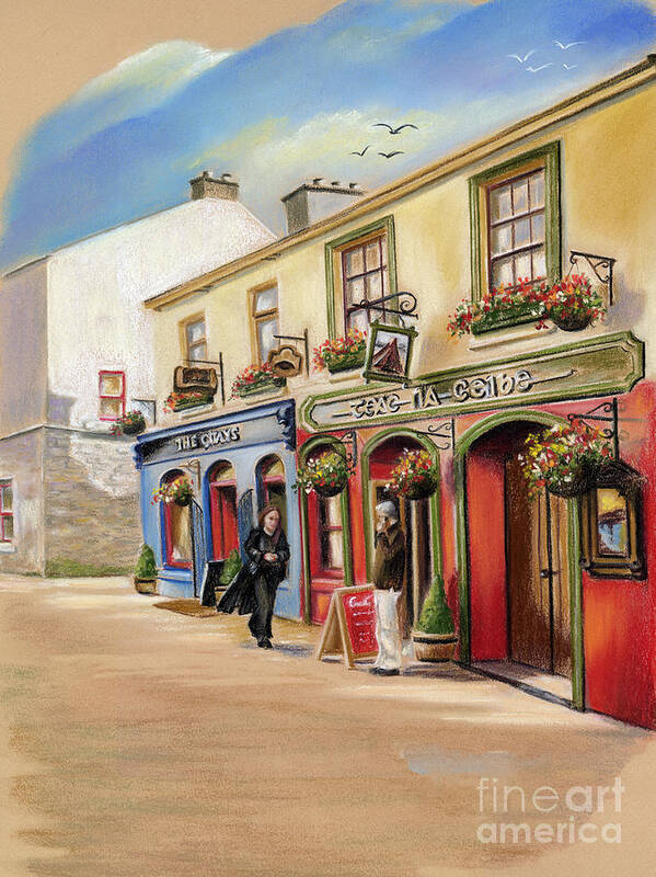 The Quays. The Quays Pub Poster featuring the painting The Quays Pub by Vanda Luddy