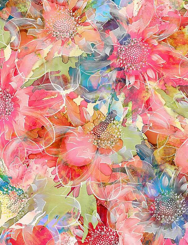 Spring Poster featuring the mixed media The Smell of Spring by Klara Acel