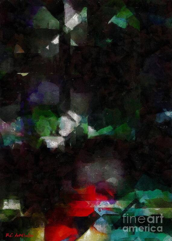 Abstract Poster featuring the painting This Gulf's on Fire by RC DeWinter