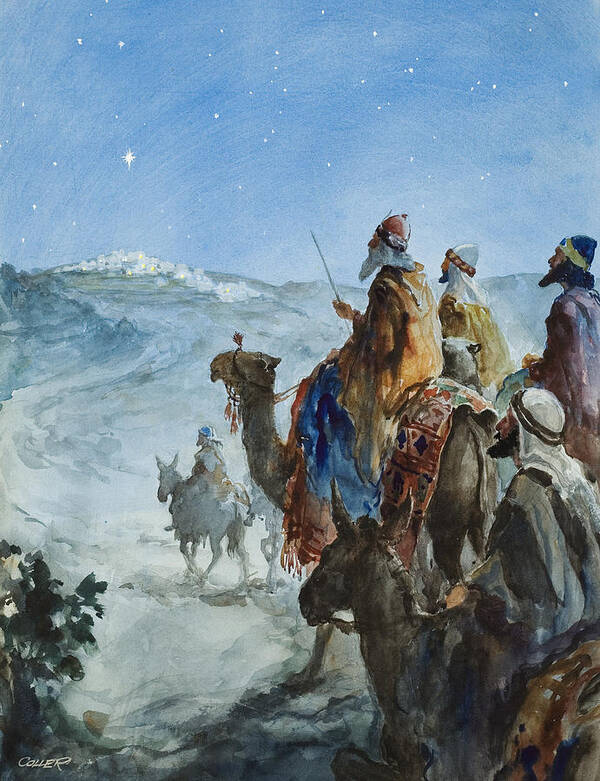 Three Wise Men Poster featuring the painting Three Wise Men by Henry Collier