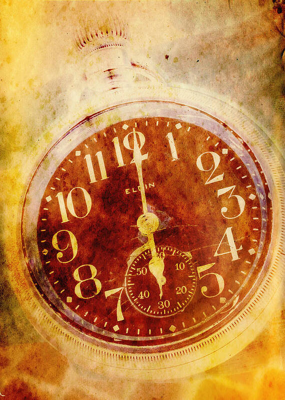 Clock Poster featuring the digital art Time by Valerie Reeves