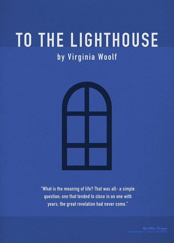 To The Lighthouse Poster featuring the mixed media To the Lighthouse by Virginia Woolf Greatest Books Ever Series 022 by Design Turnpike