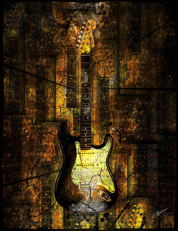 Fender Poster featuring the digital art Too Hot To Handle 02 by Gary Bodnar