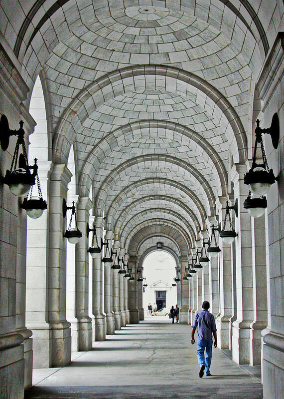 Union Station Poster featuring the photograph Union Station Exterior Archway by Suzanne Stout