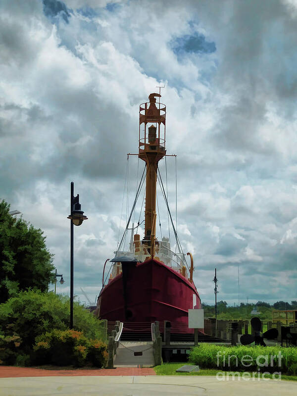 Portsmouth Poster featuring the painting United States Lightship Portsmouth 2 by Jeelan Clark