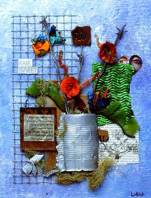 Collage Poster featuring the mixed media Urban Textures by Mark Lubich