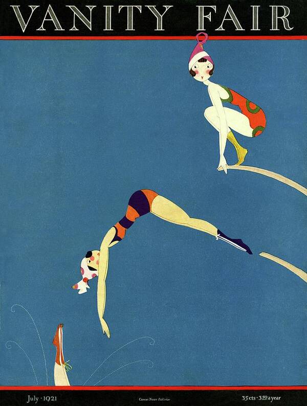 Illustration Poster featuring the painting Vanity Fair July 1921 Cover by A H Fish