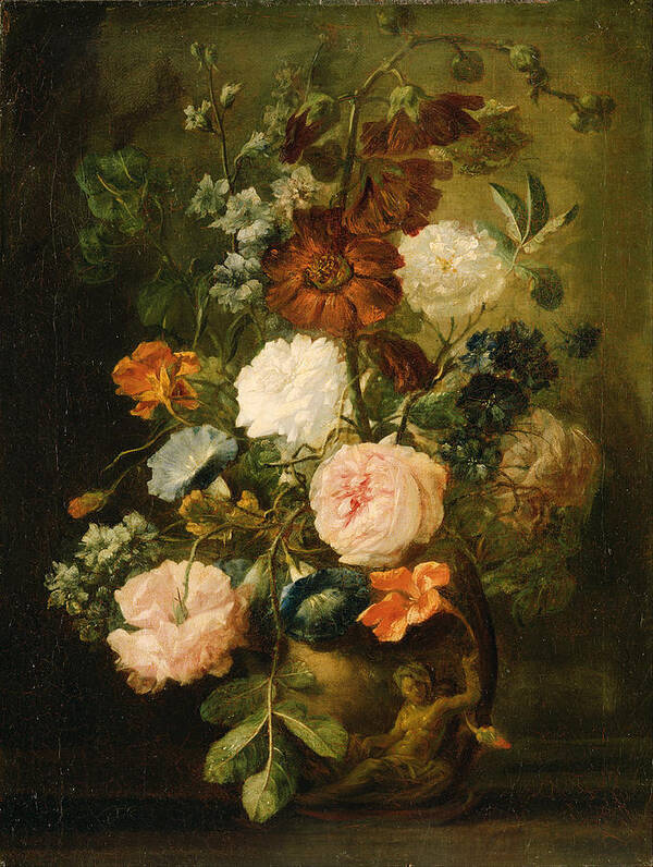 Follower Of Jan Van Huysum (dutch ) Poster featuring the painting Vase of Flowers by Celestial Images