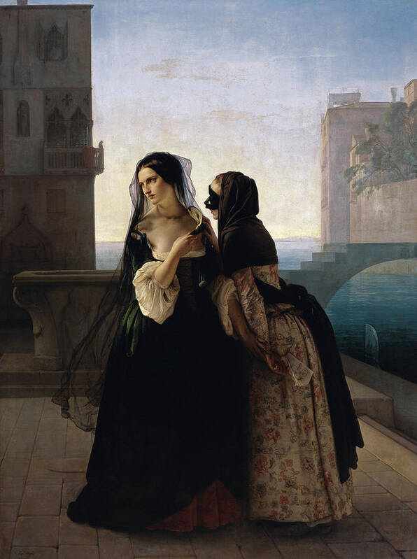 Francesco Hayez Poster featuring the painting Vengeance is Sworn by Francesco Hayez