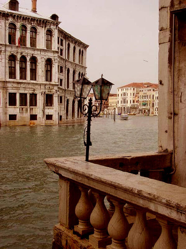Venice Poster featuring the photograph Venice Waterway by Nancy Bradley