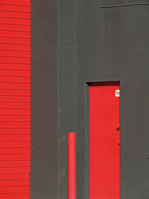 Architectural Abstract Poster featuring the photograph Vertical Red by Denise Clark