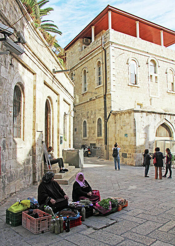 Tourist Poster featuring the photograph Via Delorossa Sellers by Munir Alawi