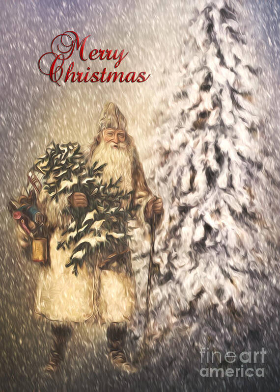 Santa Poster featuring the photograph Vintage Santa by Pam Holdsworth