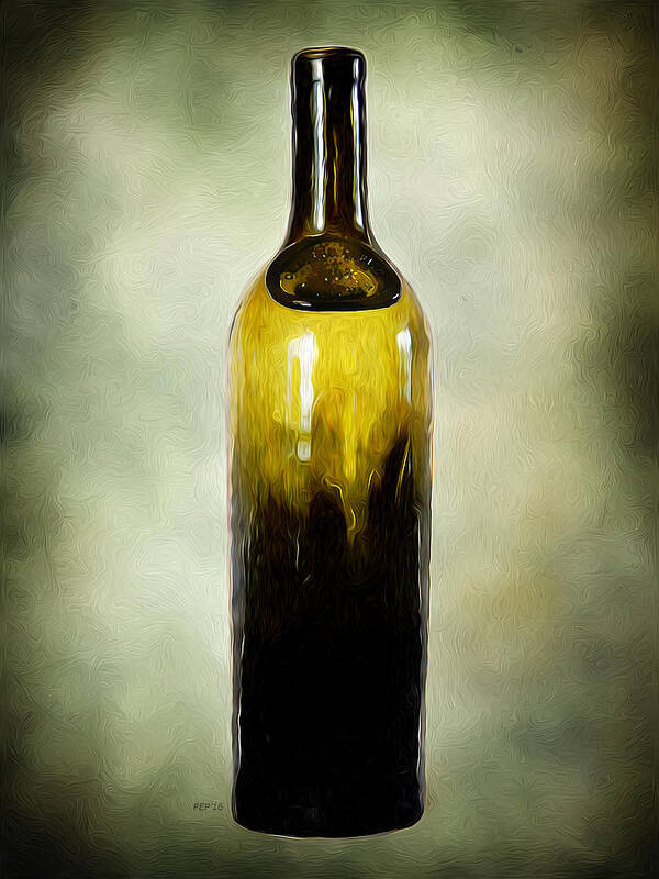Vintage Poster featuring the photograph Vintage Wine Bottle by Phil Perkins
