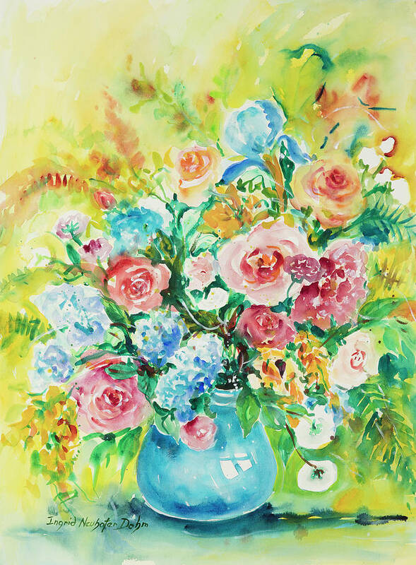 Flowers Poster featuring the painting Watercolor Series 120 by Ingrid Dohm