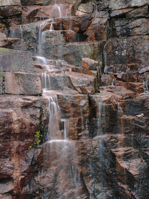 Waterfall Poster featuring the photograph Waterfall in Acadia National Park by Juergen Roth