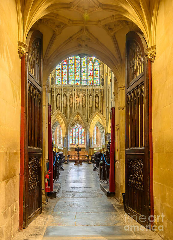 Wells Cathedral Poster featuring the photograph WellsCathedral, the Quire by Colin Rayner