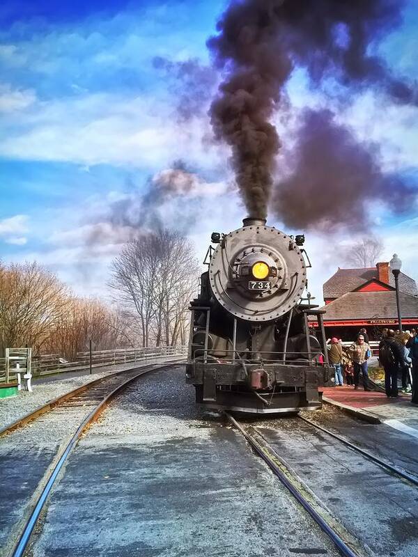 Train Poster featuring the photograph Western Maryland Steam Engine by Chris Montcalmo