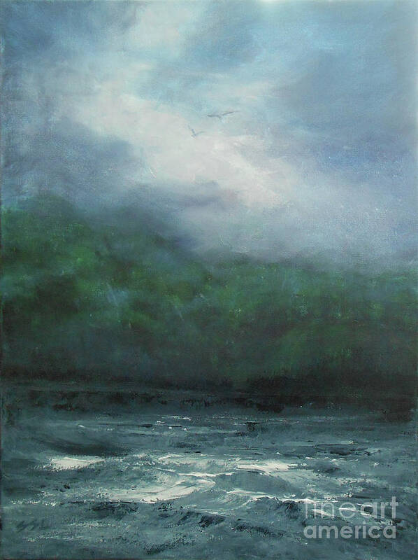 Seascape Poster featuring the painting Where Have You Been by Jane See