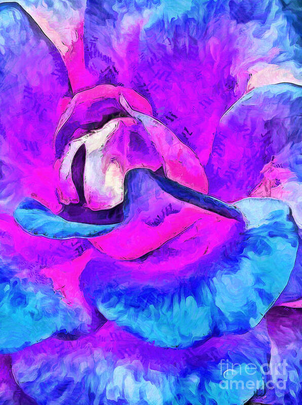 Rose Poster featuring the digital art Whispering Petals by Krissy Katsimbras