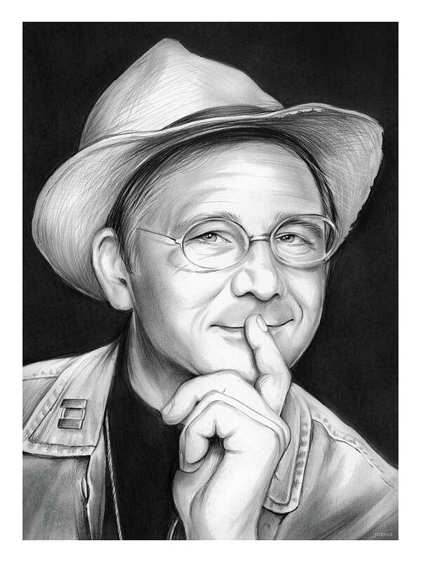 William Christopher Poster featuring the drawing William Christopher by Greg Joens