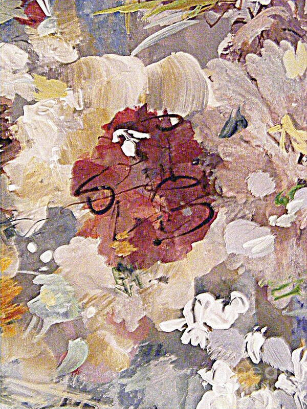 Mixed Media Abstract Flower And Calligraphy Poster featuring the mixed media Winter Bouquet by Nancy Kane Chapman