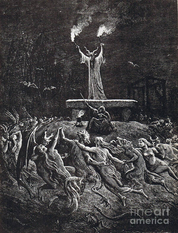 History Poster featuring the photograph Witches Sabbath, 1884 by Science Source