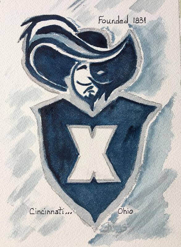 Xu Poster featuring the painting Xavier Musketeer by Elaine Duras