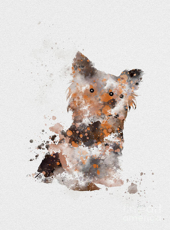 Dog Poster featuring the mixed media Yorkshire Terrier by My Inspiration