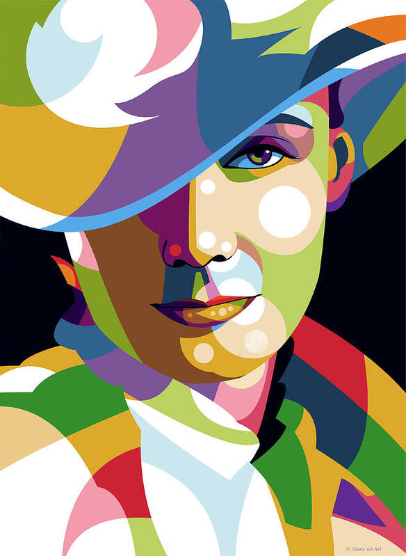 Greta Garbo Poster featuring the digital art Greta Garbo by Movie World Posters