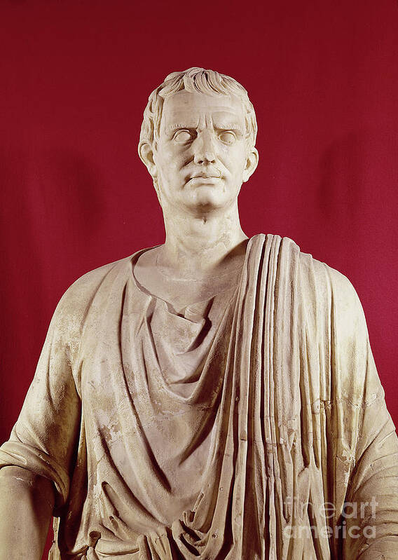 Lucius Cornelius Sulla Poster featuring the sculpture Lucius Cornelius Sulla Orating, Detail by Roman School