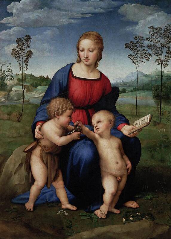 Raphael Poster featuring the painting Madonna Del Cardellino by Raphael