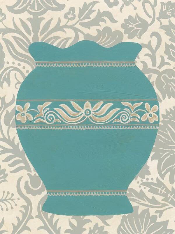 Decorative Elements Poster featuring the painting Pottery Patterns Iv #1 by June Erica Vess