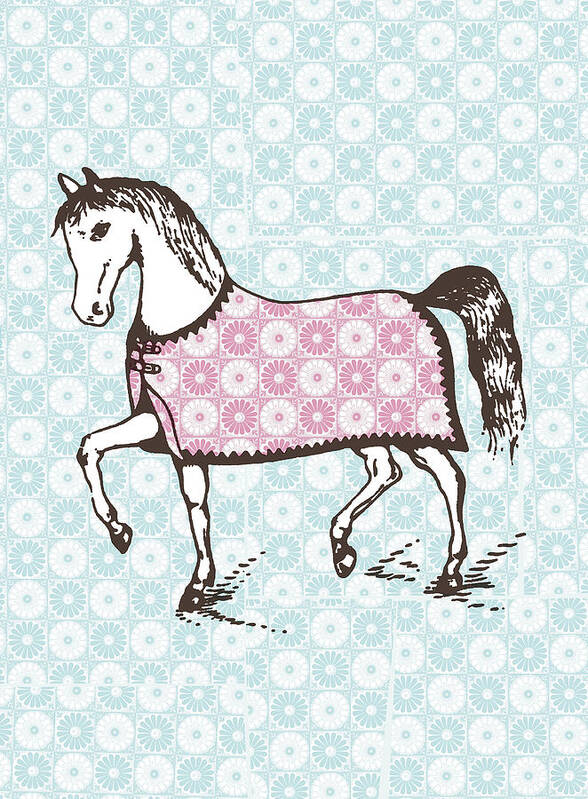Animal Poster featuring the drawing Horse #14 by CSA Images