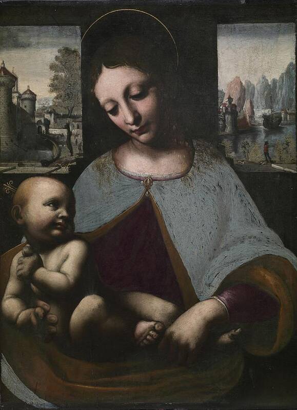 Leonardo Da Vinci Poster featuring the painting Virgin And Child by Leonardo Da Vinci