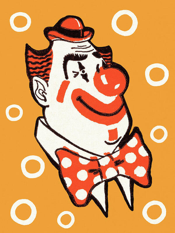 Accessories Poster featuring the drawing Clown #28 by CSA Images