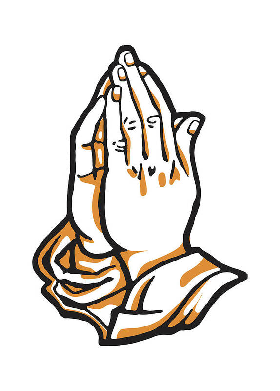 Belief Poster featuring the drawing Praying Hands #6 by CSA Images