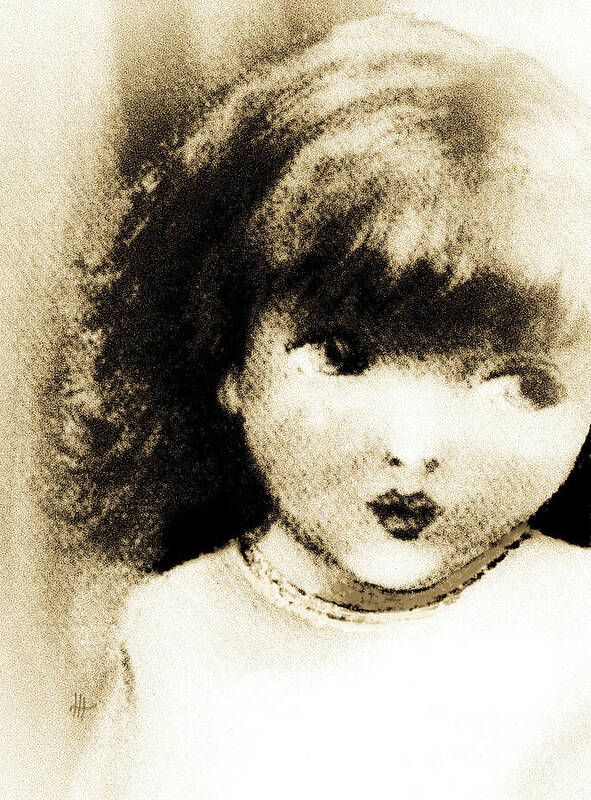 Little Girl Poster featuring the painting A Wistful Look by Hazel Holland