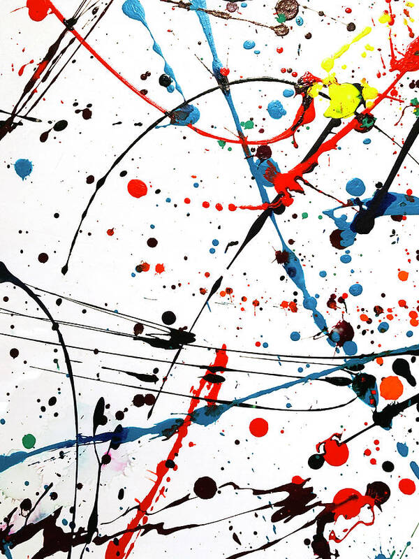 Abstract Poster featuring the photograph Abstract Pollock Look by Marilyn Hunt