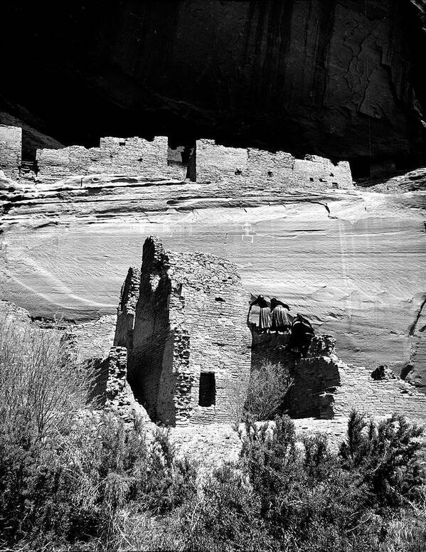 Ancient Poster featuring the photograph Ancient Indian Cliff by Peter Stackpole