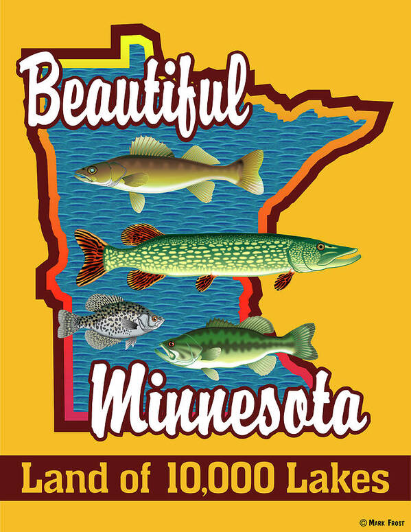 Beautiful Minnesota Poster featuring the digital art Beautiful Minnesota by Mark Frost