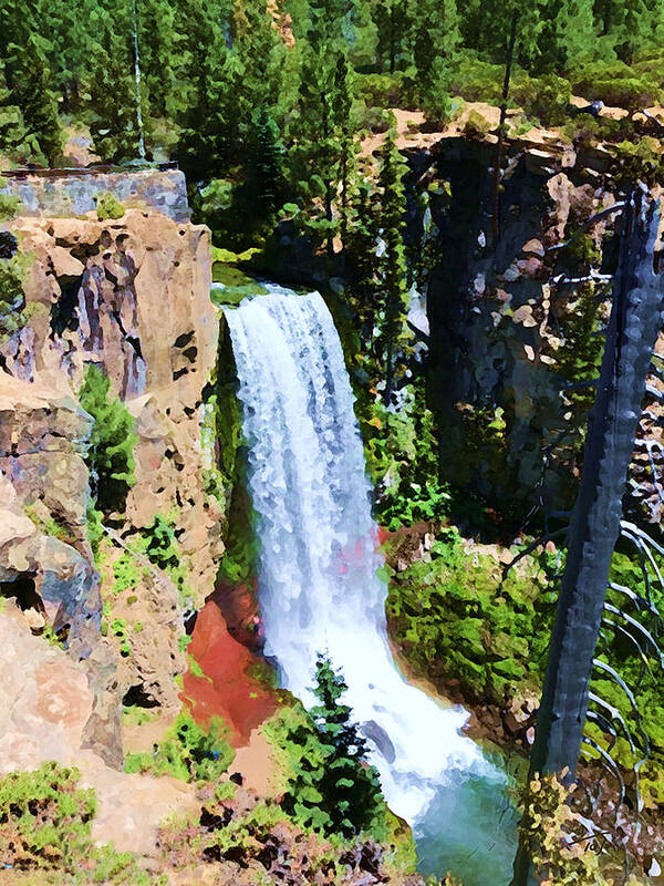 Bend-oregon Poster featuring the photograph Bend Side Falls by Tom Johnson