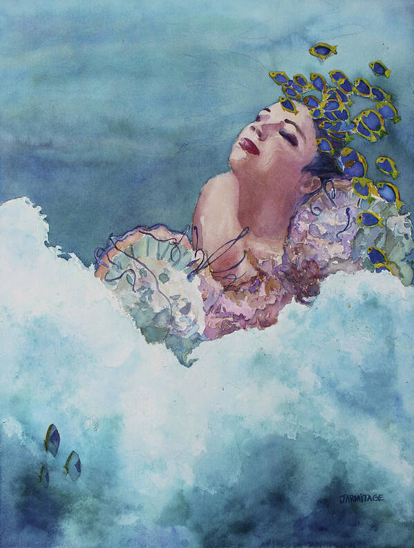 Venus Poster featuring the painting Birth of Venus Two by Jenny Armitage
